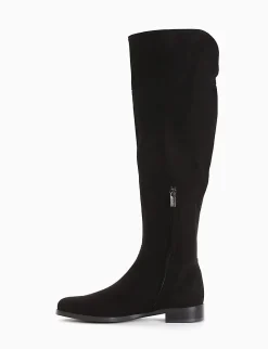 Stivale con fondo gomma e soletto in vera pelle nero