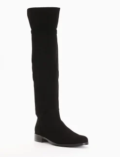 Stivale con fondo gomma e soletto in vera pelle nero