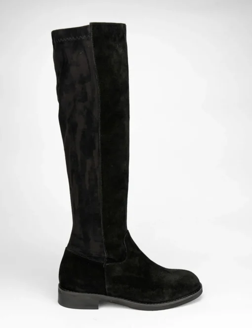 stivale elasticizzato tacco 2 cm nero