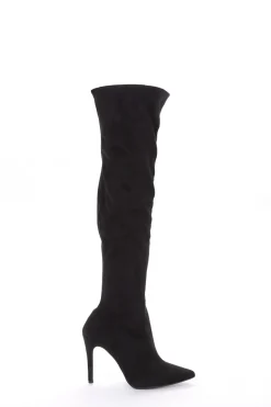 stivale scosciato tacco 9 cm nero