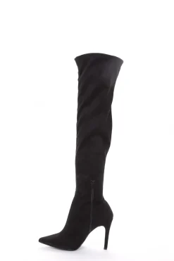 stivale scosciato tacco 9 cm nero