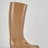 Stivale tacco 2 cm marrone gomma