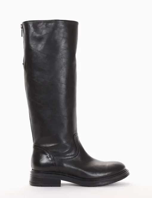 Stivale tacco 2 cm nero
