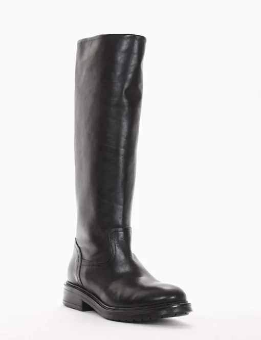 Stivale tacco 2 cm nero