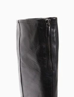 Stivale tacco 2 cm nero