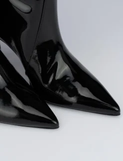 Stivale tacco 7 cm nero vernice