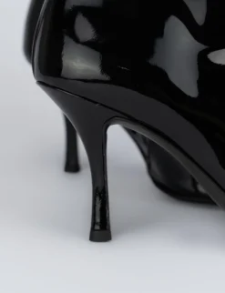 Stivale tacco 7 cm nero vernice