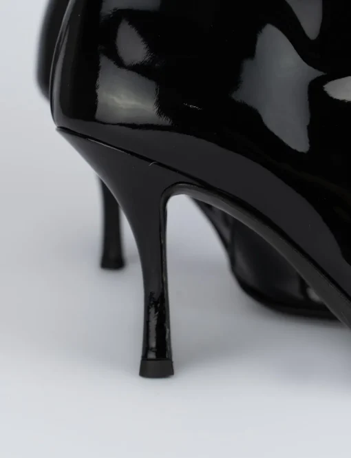 Stivale tacco 7 cm nero vernice