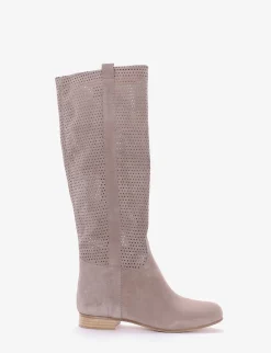 stivale tacco 2 cm beige