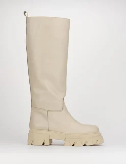 Stivale tacco 2 cm beige