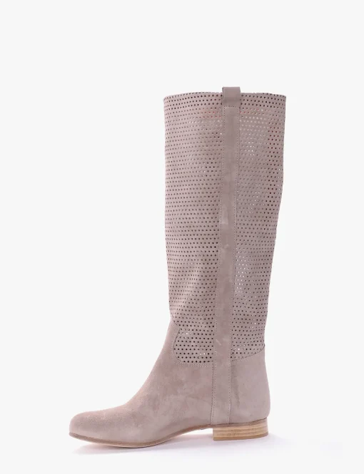stivale tacco 2 cm beige