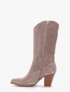 Stivale tacco 8 cm beige