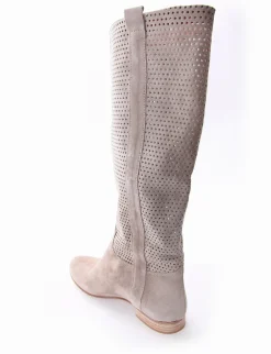 stivale tacco 2 cm beige