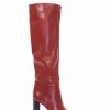stivale tacco 9 cm cuoio