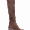 stivale tacco 5 cm cuoio