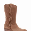 Stivale tacco 4 cm cuoio