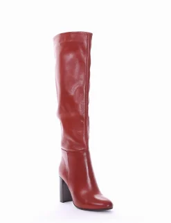 stivale tacco 9 cm cuoio