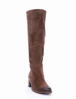 stivale tacco 5 cm cuoio