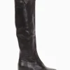 stivale tacco 2 cm e zeppa interna sul tallone alta 3cm nero