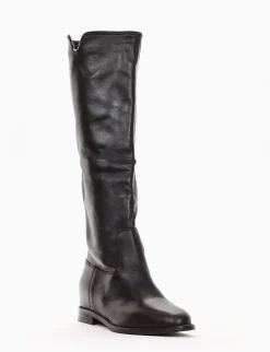 stivale tacco 2 cm e zeppa interna sul tallone alta 3cm nero