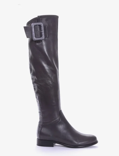 stivale tacco 2 cm grigio