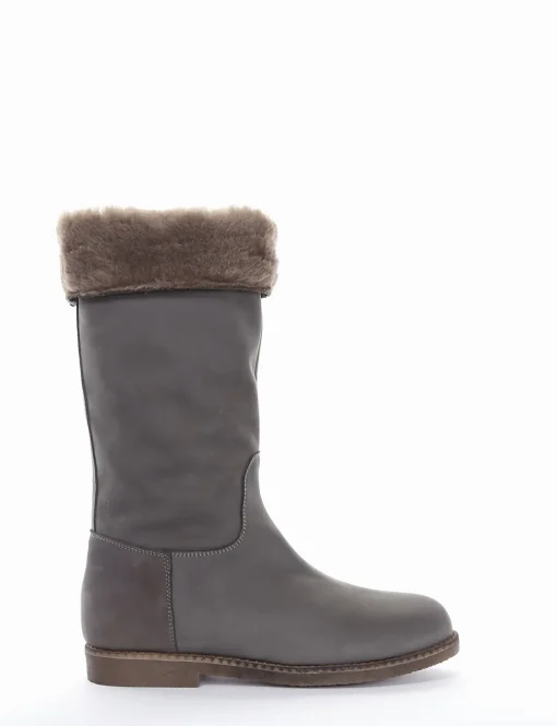 stivale tacco 3 cm grigio