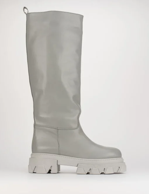 Stivale tacco 2 cm grigio