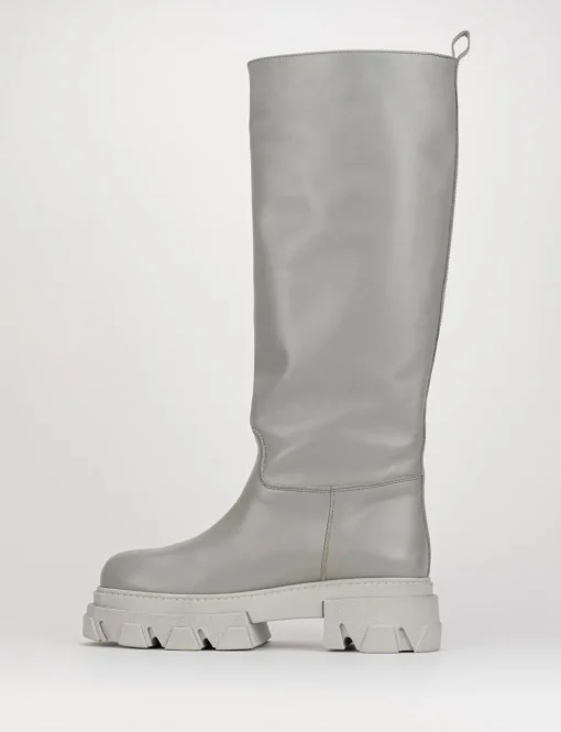 Stivale tacco 2 cm grigio