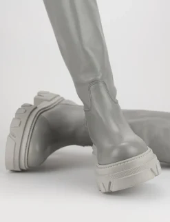 Stivale tacco 2 cm grigio