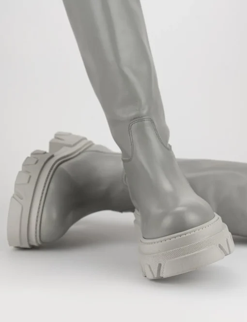 Stivale tacco 2 cm grigio