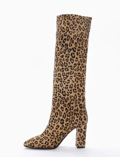 stivale tacco 9 cm leopardo