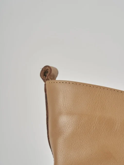Stivale tacco 8 cm marrone pelle