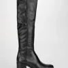 stivale tacco 5 cm nero