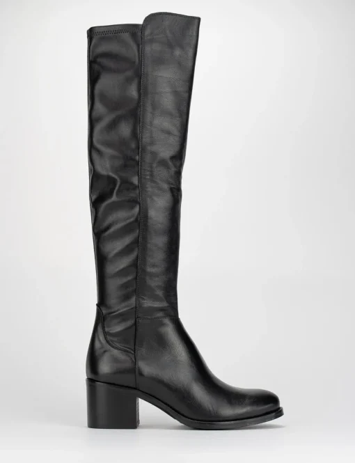 stivale tacco 5 cm nero
