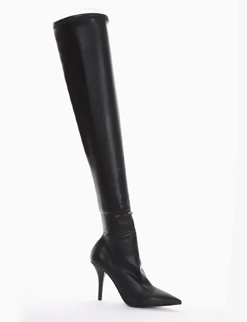 stivale tacco 9 cm nero