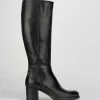 Stivale tacco 5 cm nero