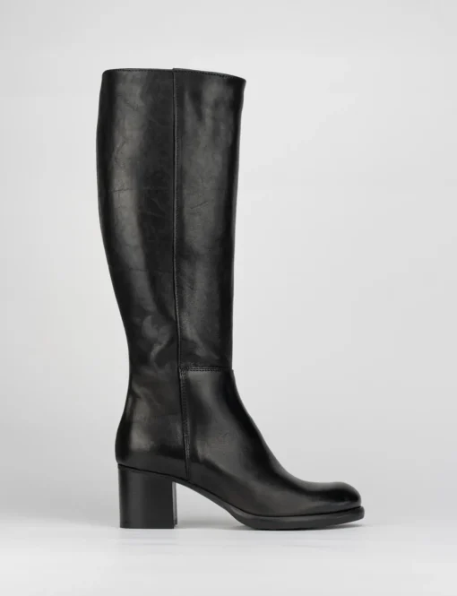 Stivale tacco 5 cm nero