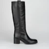 Stivale tacco 5 cm nero