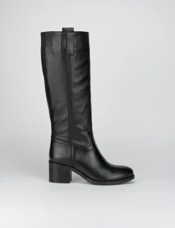 Stivale tacco 5 cm nero