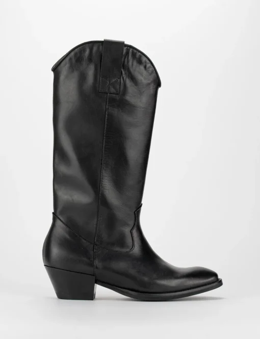 Stivale tacco 3 cm nero