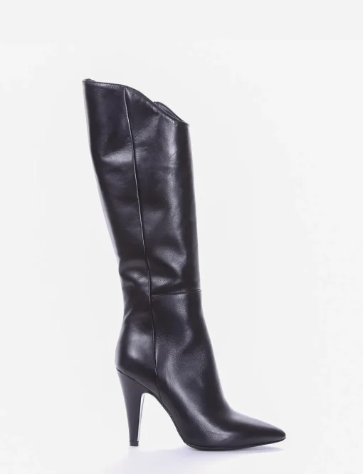 stivale tacco 10 cm nero