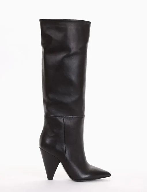 stivale tacco 8 cm nero
