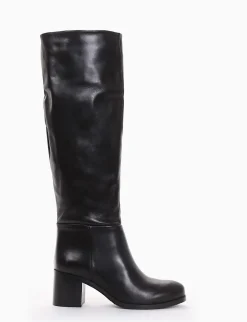 stivale tacco 5 cm nero