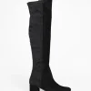 Stivale tacco 5 cm nero