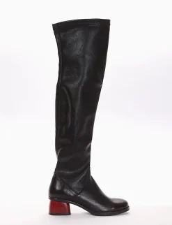 stivale tacco 4 cm nero