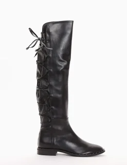 Stivale tacco 2 cm nero