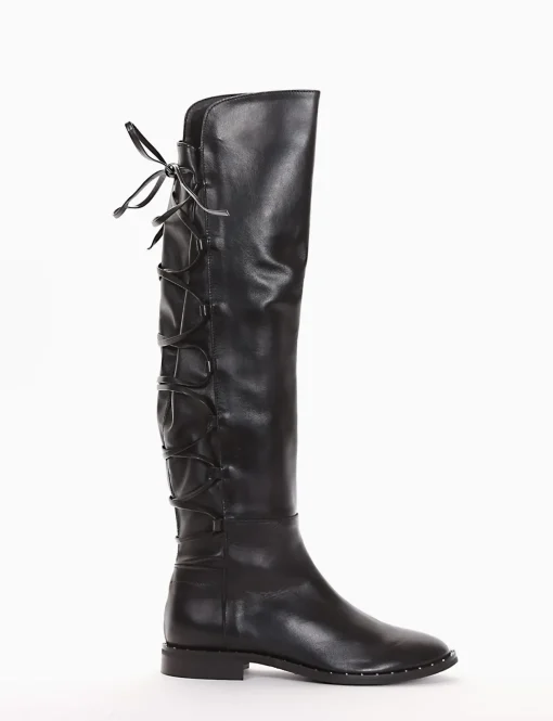 Stivale tacco 2 cm nero