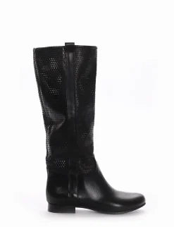 stivale tacco 2 cm nero