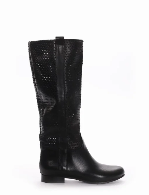 stivale tacco 2 cm nero