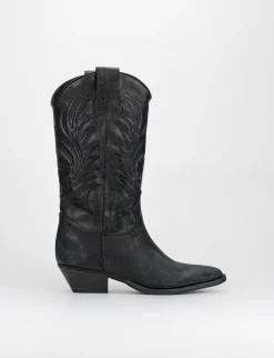 Stivale tacco 3 cm nero